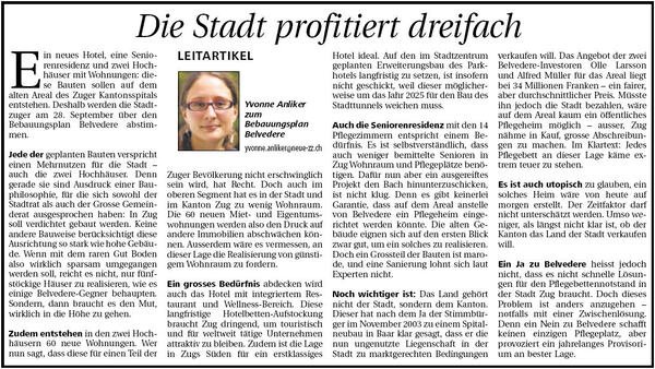 ZP. Die Stadt profitiert dreifach; Neue ZZ, 13.9.2008.jpg
