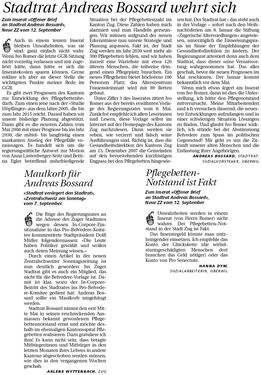 ZG. Stadtrat Andreas Bossard wehrt sich etc.; Neue ZZ, 15.9.2008.jpg