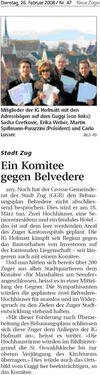 H. Ein Komitee gegen Belvedere; Neue ZZ, 26.2.2008.jpg