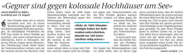N. Gegner sind gegen kolossale Hochhaeuser am See; Neue ZZ, 20.8.2008.jpg