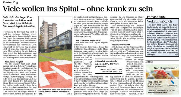 W. Viele wollen ins Spital - ohne krank zu sein; Neue ZZ, 18.4.2008.jpg